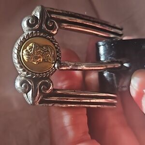 FREE vtg MUSEUM Collection Leather Coin Crown collectible Belt Marked